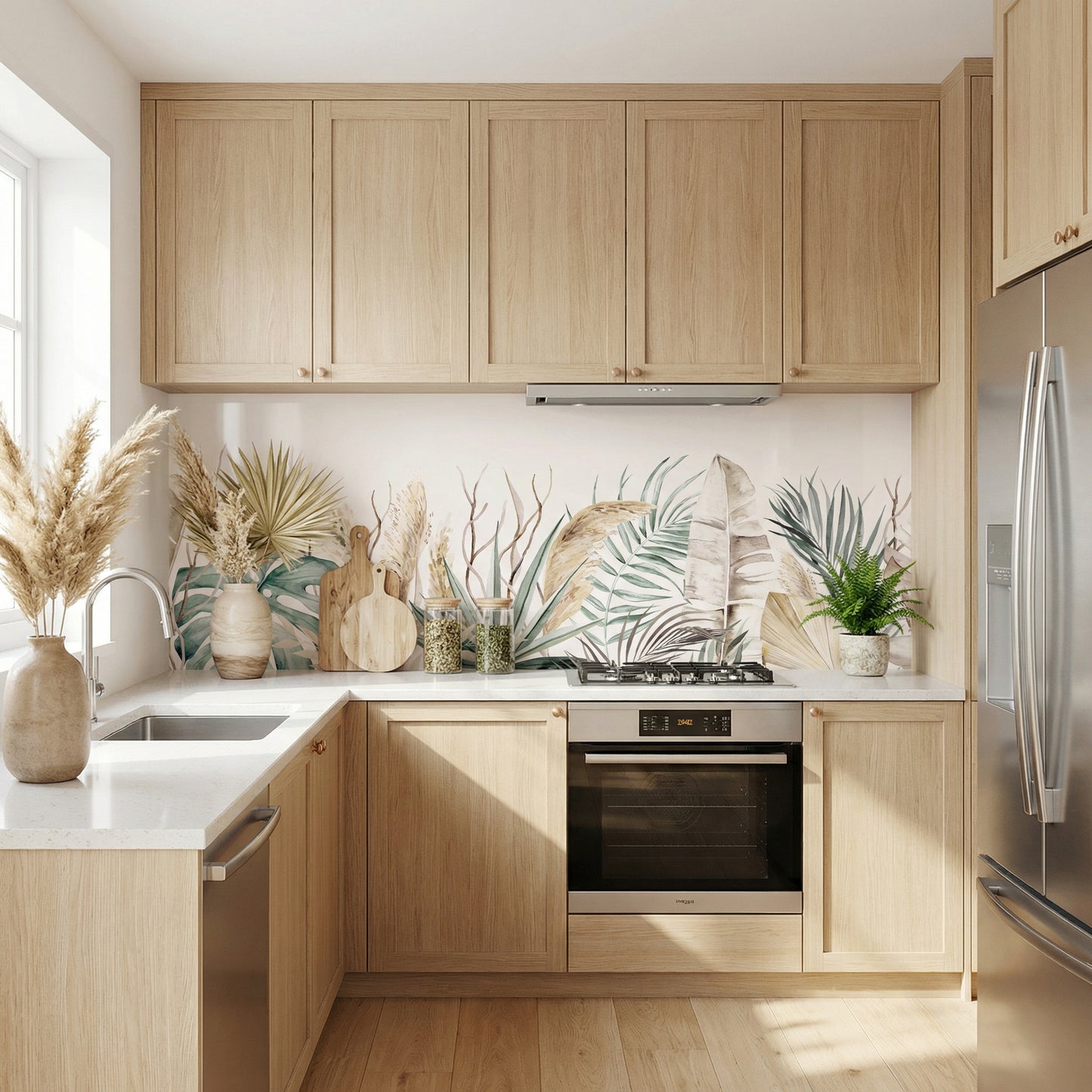 Küchen­folie Boho Grä­ser