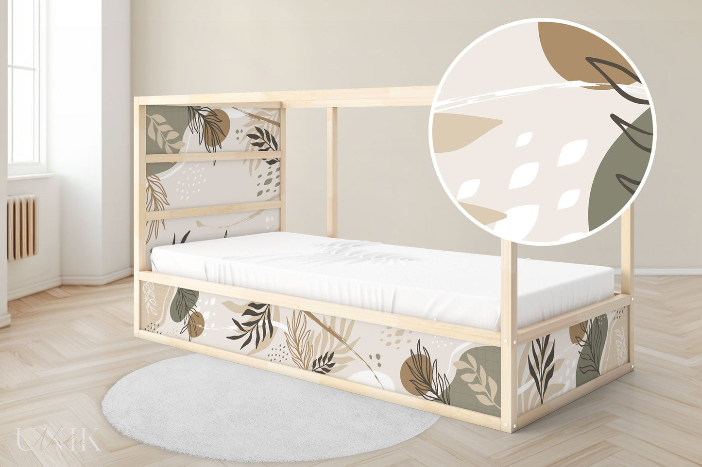 IKEA Kura Bed Sticker Set - Beige Shapes