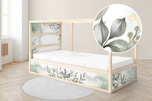 IKEA Kura Bed Sticker Set - Eucalyptus Watercolor