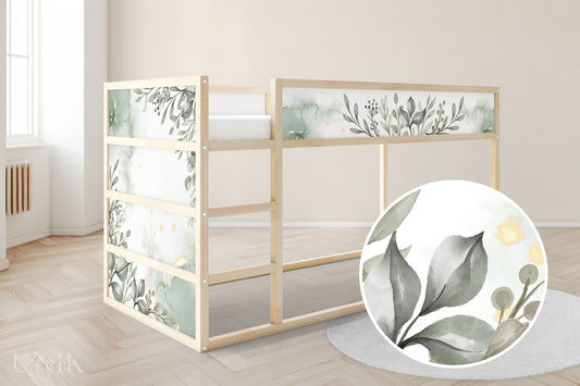 IKEA Kura Bett­aufkleber Set - Eukalyptus Aquarell