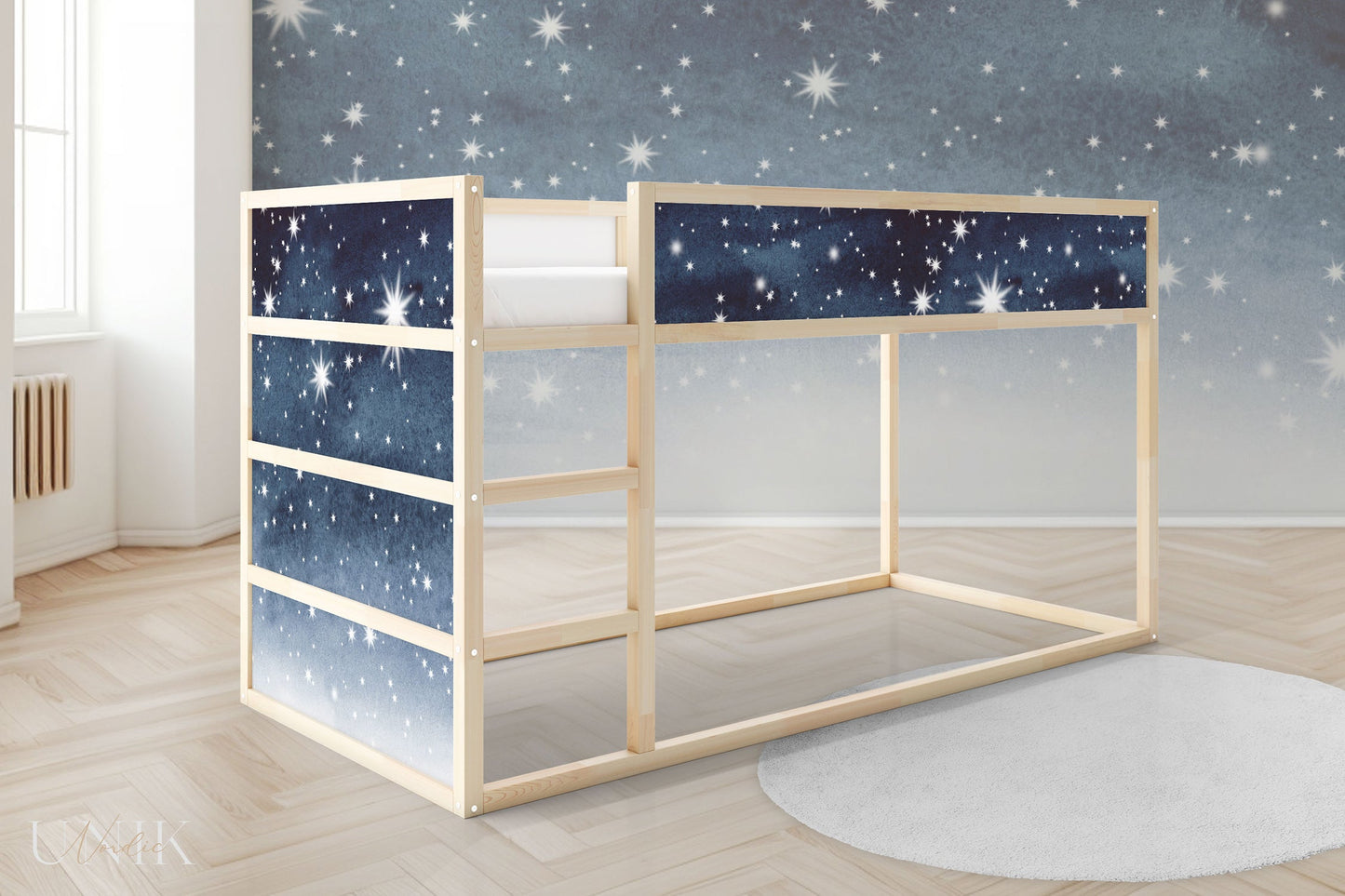 IKEA Kura Bett­aufkleber Set - Aquarell Sterne