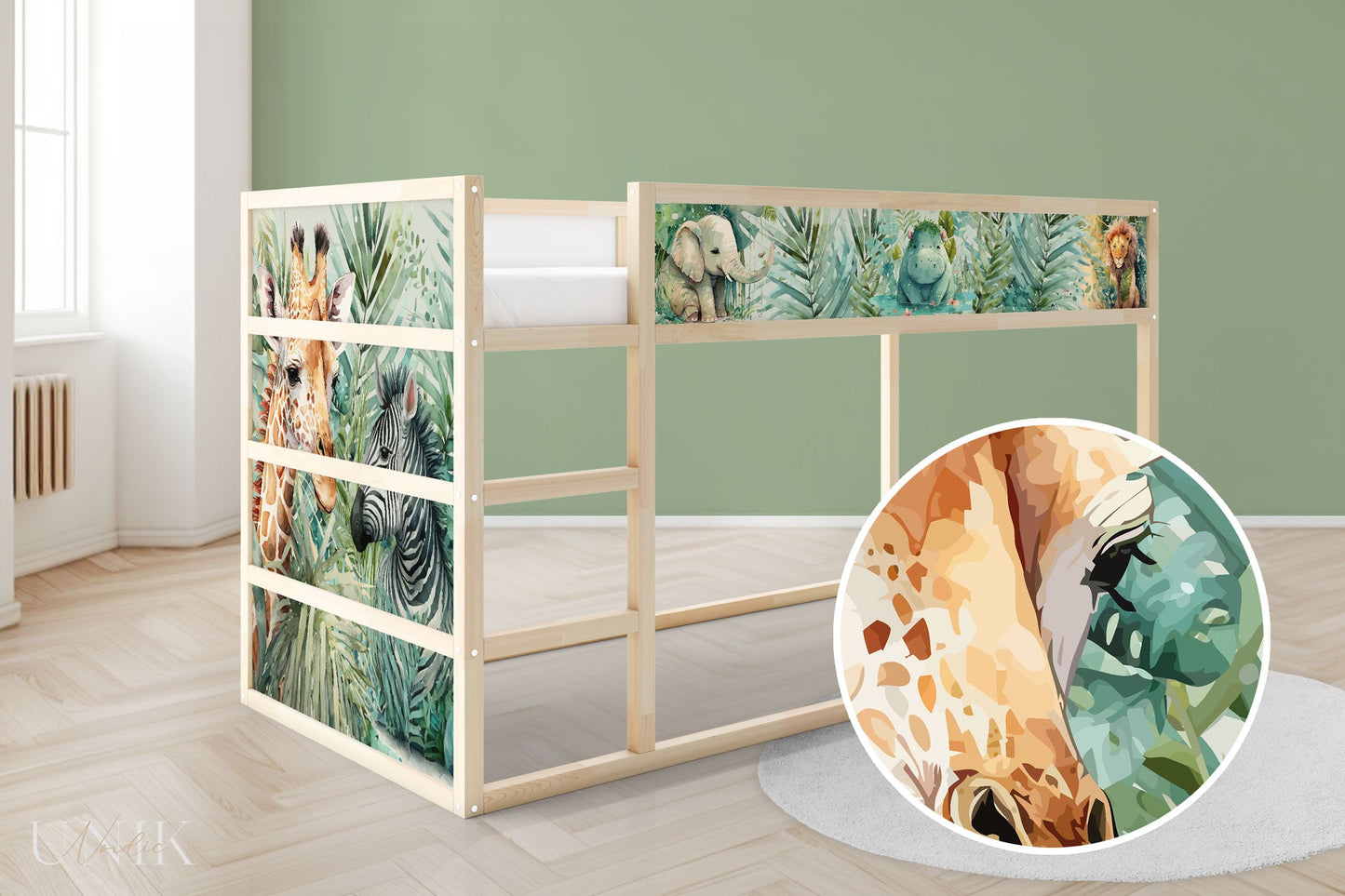 IKEA Kura Bett­aufkleber Set - Dschungel