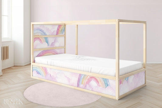 IKEA Kura Bett­aufkleber Set - Glitzer Regenbögen