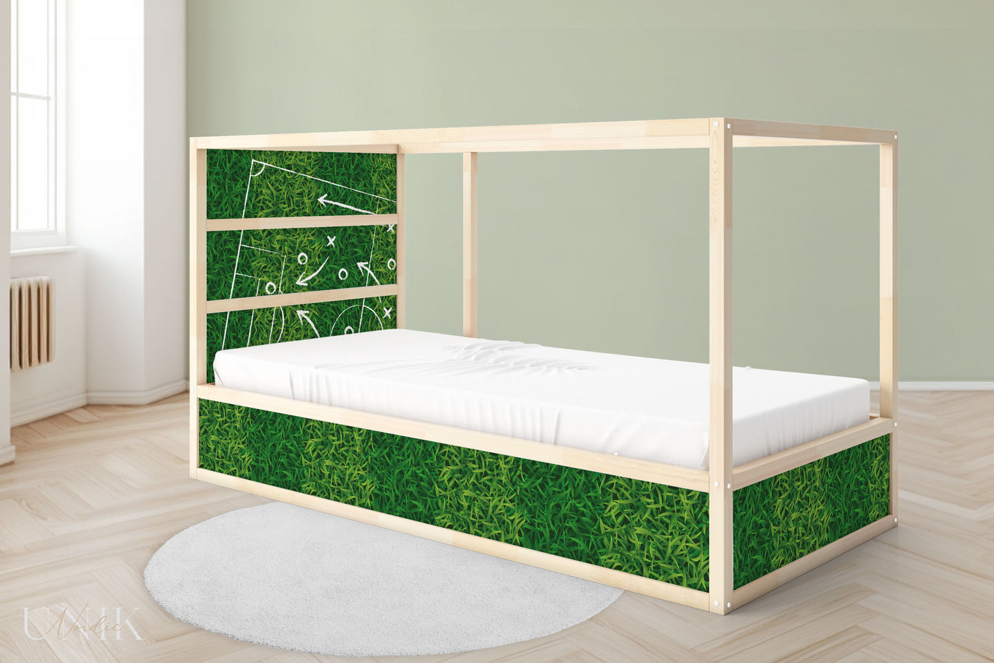 IKEA Kura Bett­aufkleber Set - Fußball Rasen