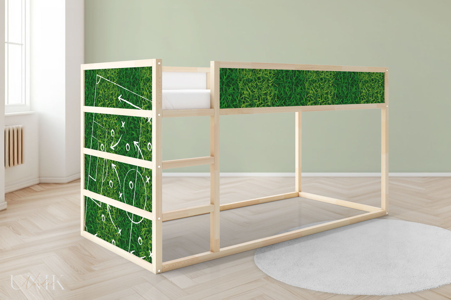 IKEA Kura Bett­aufkleber Set - Fußball Rasen