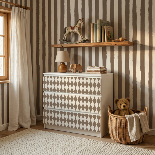 IKEA Malm Möbelfolie "Traumzirkus" - Nachtmanege (Karos)