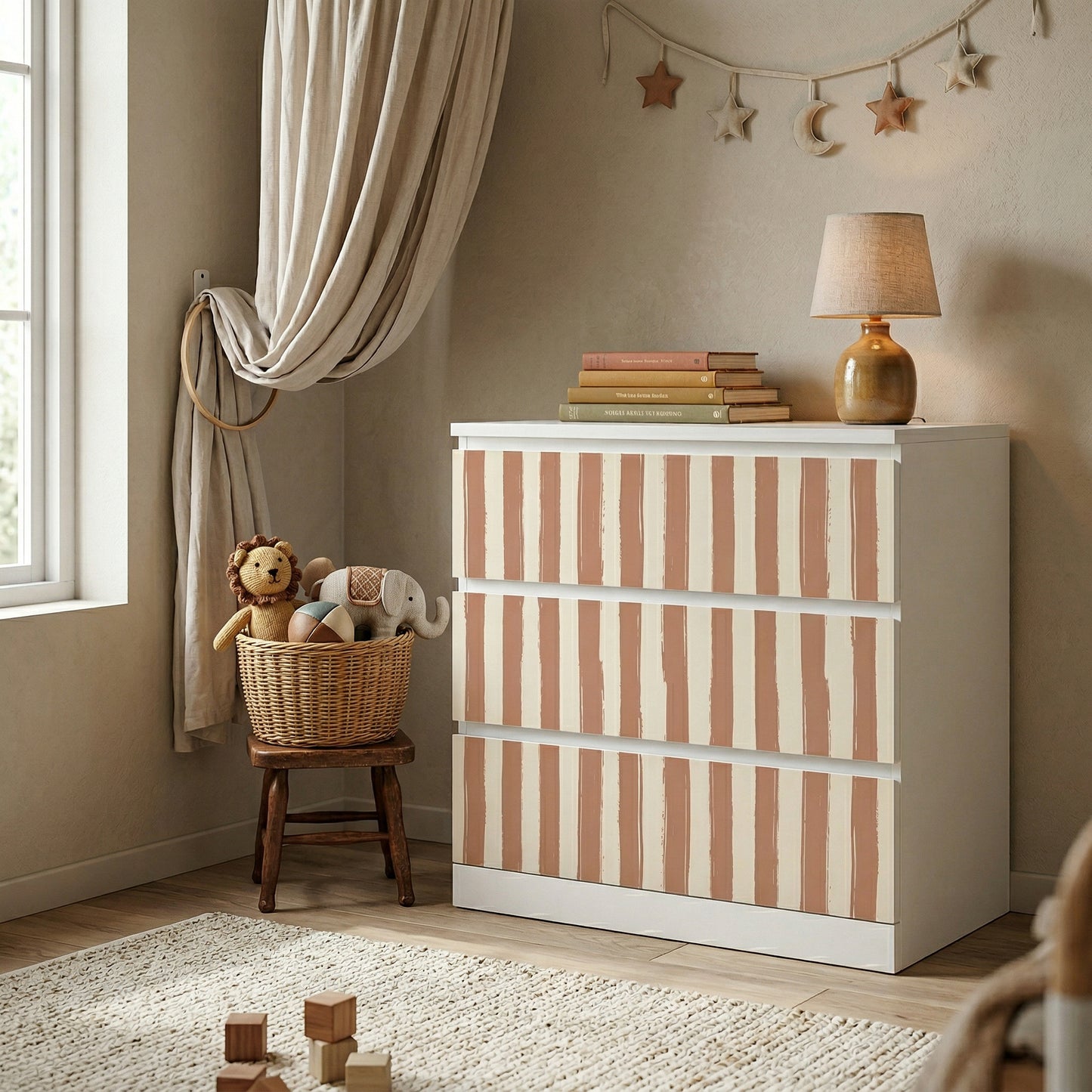 IKEA Malm Möbelfolie "Traumzirkus" - Abendmanege (Streifen)