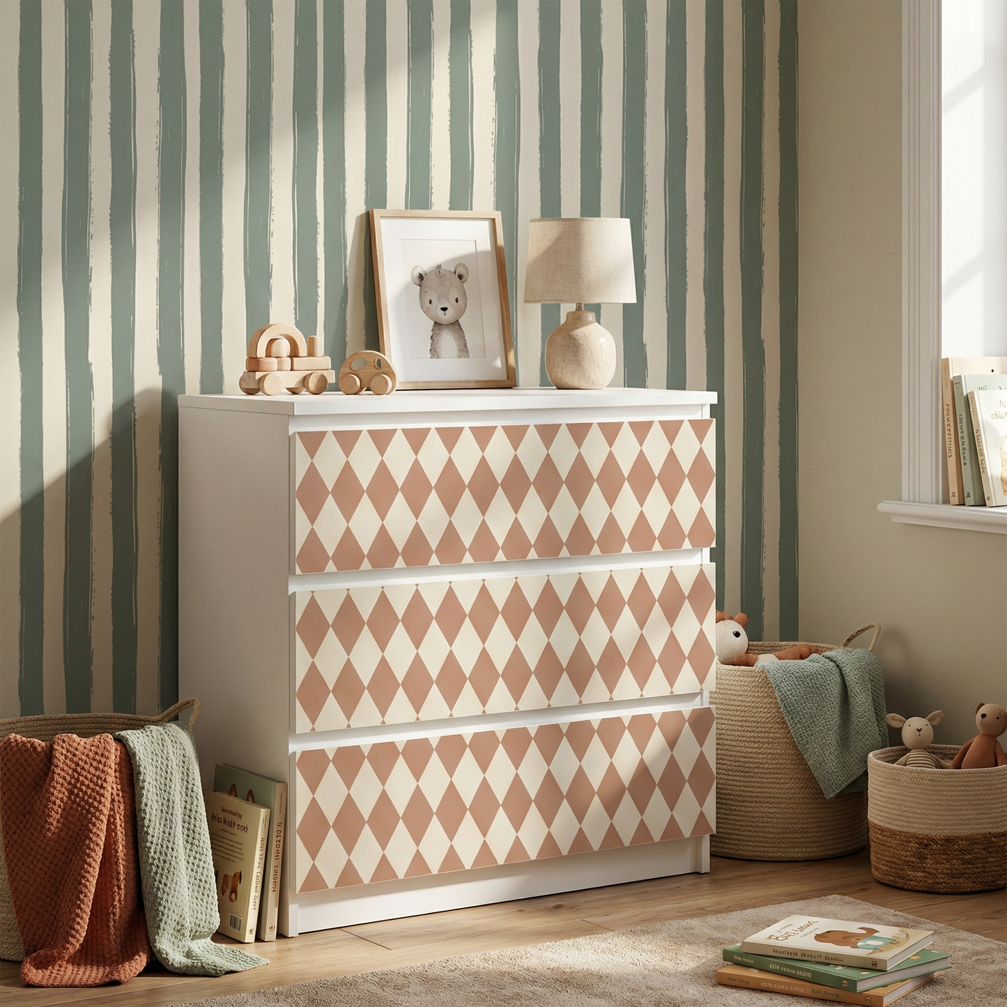 IKEA Malm Möbelfolie "Traumzirkus" - Abendmanege (Karos)