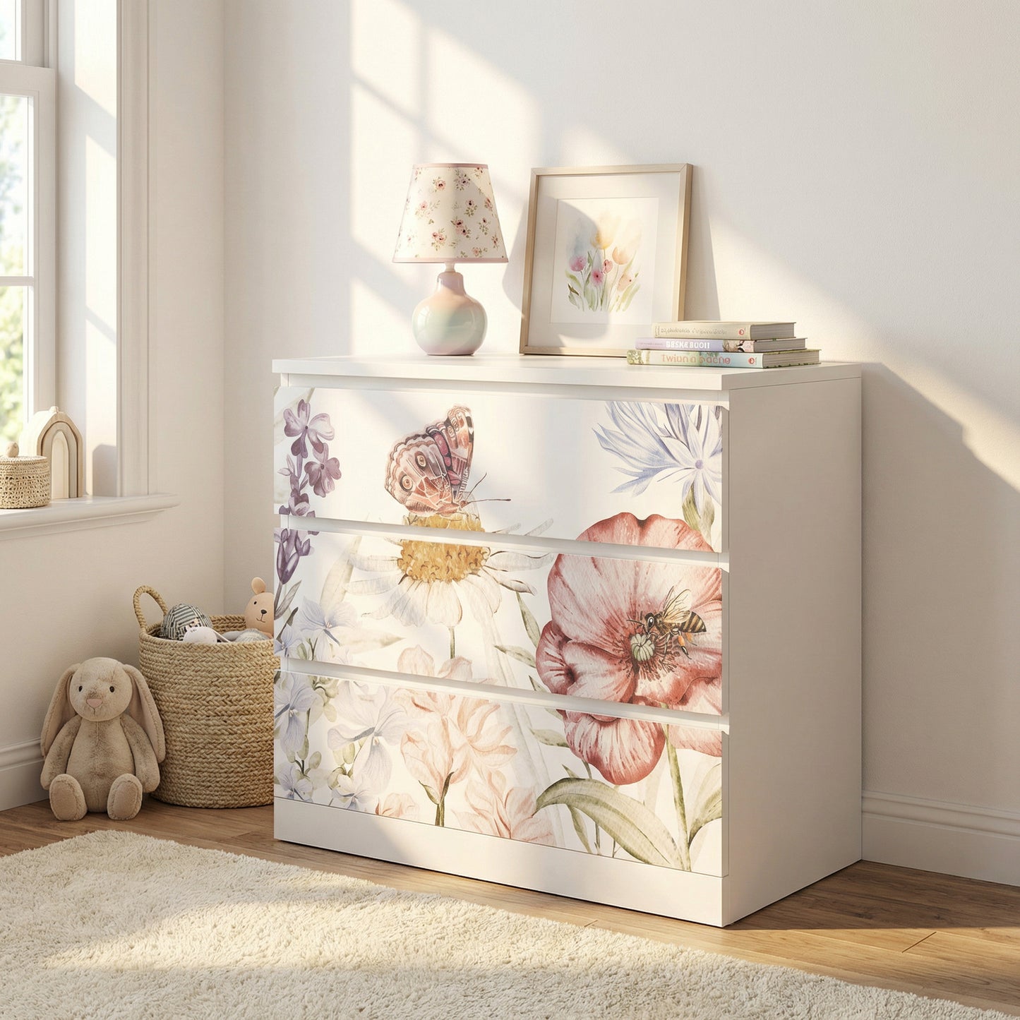 IKEA Malm Möbelfolie Schmetter­lings­garten