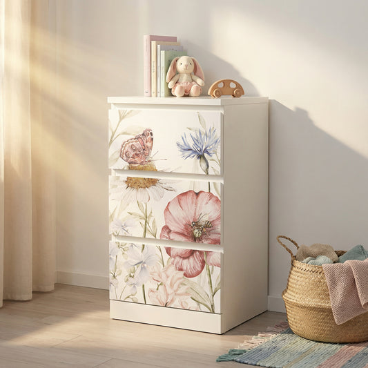 IKEA Malm furniture foil butterfly garden