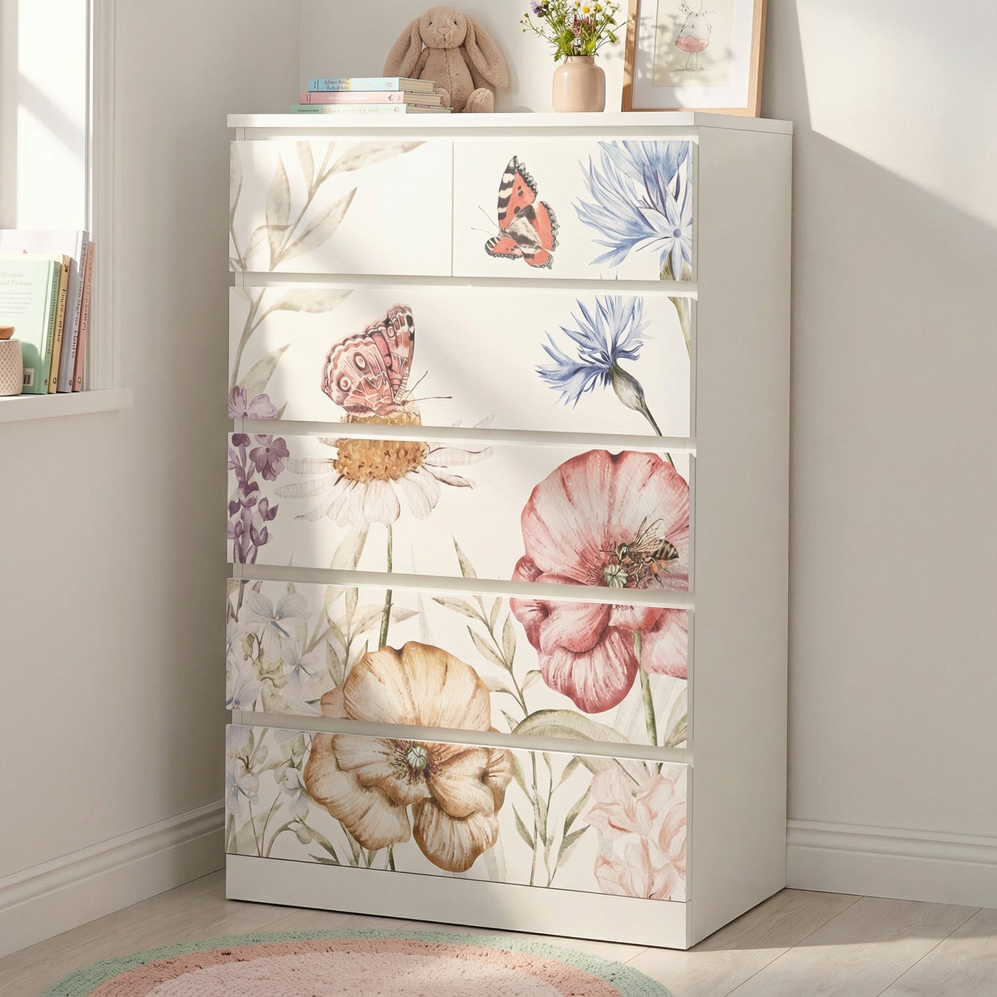 IKEA Malm Möbelfolie Schmetter­lings­garten