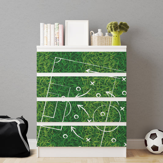 IKEA Malm Möbelfolie Fußball Rasen