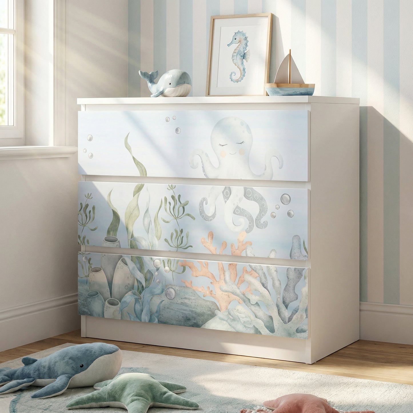 IKEA Malm Möbelfolie Meeresboden