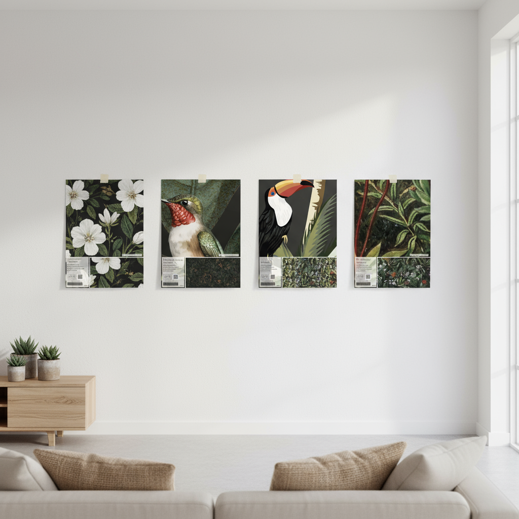 Materialproben im Vergleich