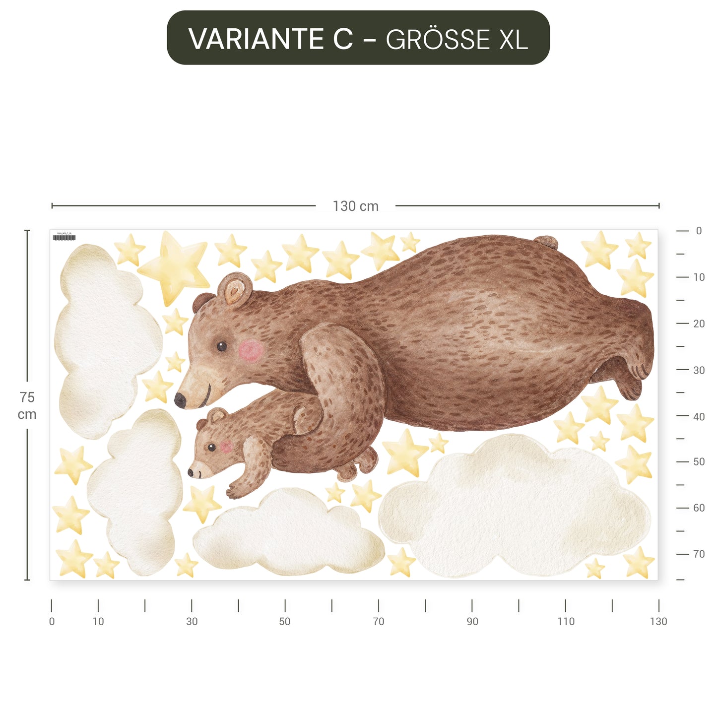 Wandsticker Mondbären