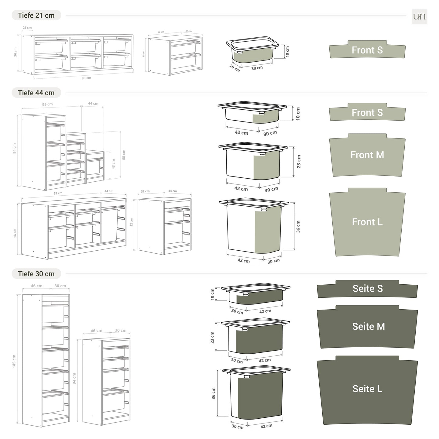 Möbelfolie für IKEA Trofast - Safari Aquarell