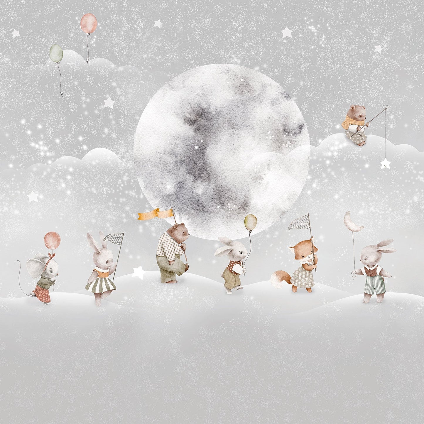 Kindertapete Mondtiere