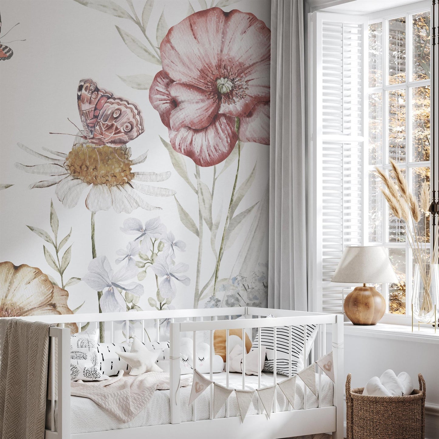 Papier peint enfant Jardin des Papillons