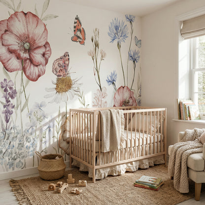 Kindertapete Schmetter­lings­garten