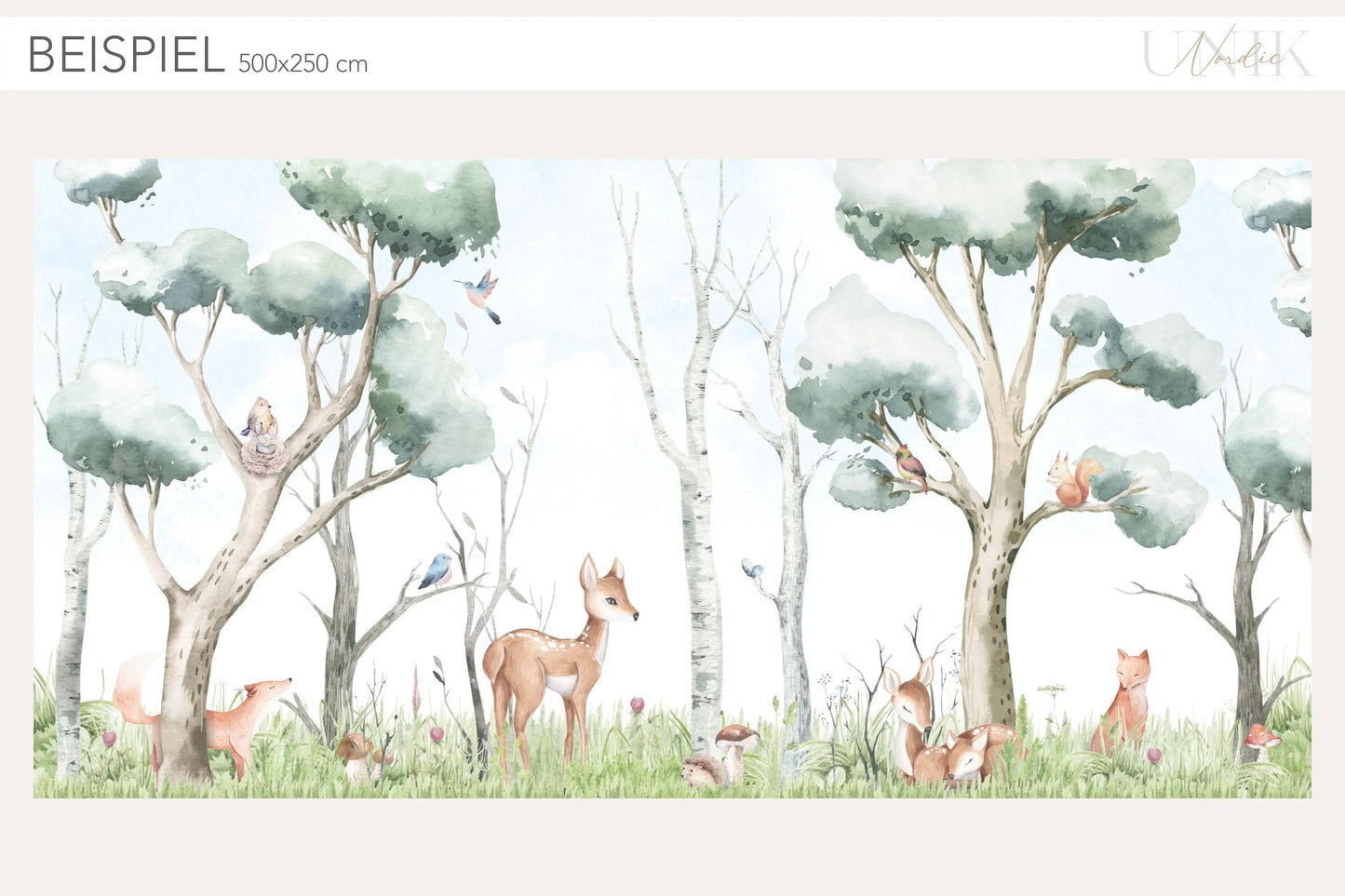 Children's Wallpaper Forest Animals Landscape