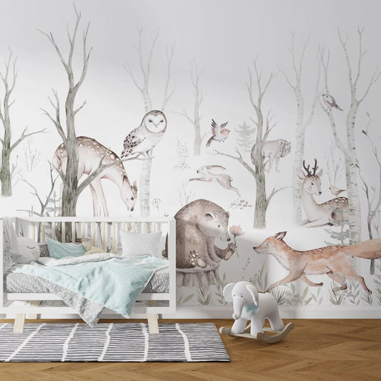 Children's Wallpaper Fall Forest Animals