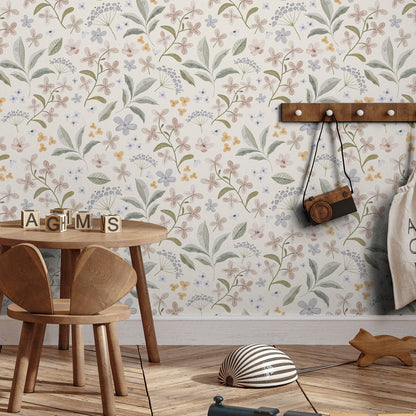 Papier peint pour enfants Monde délicat des fleurs