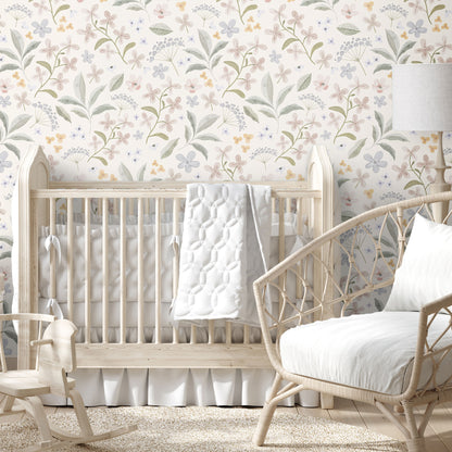 Papier peint pour enfants Monde délicat des fleurs
