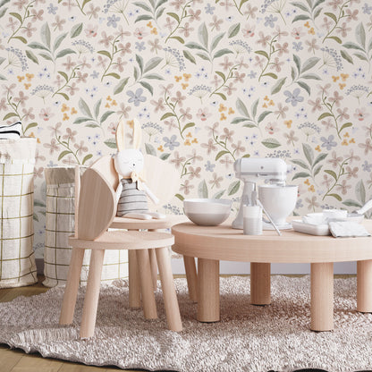 Papier peint pour enfants Monde délicat des fleurs