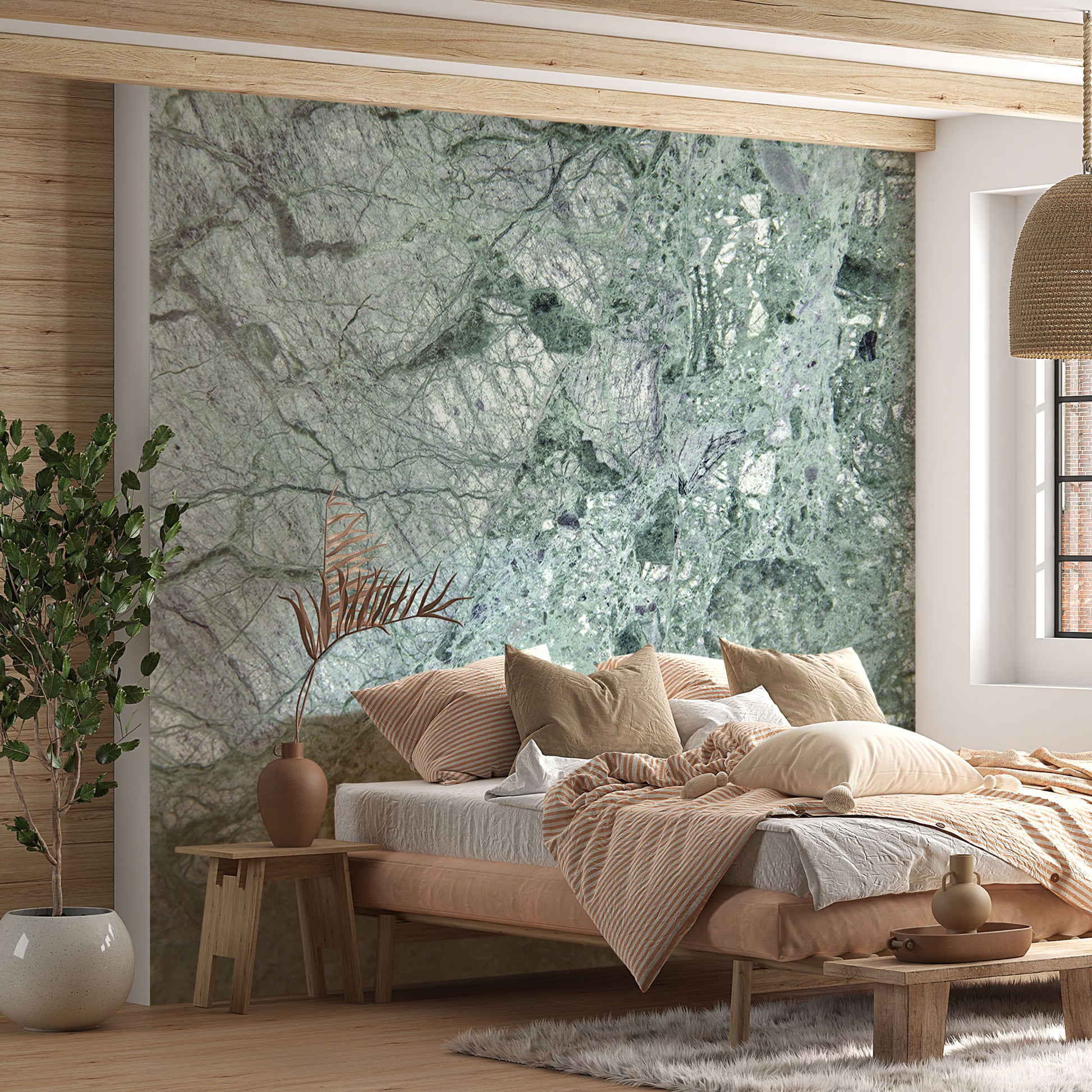 fototapete marmor grün | premium-vlies (180g/m²) | einfach zu