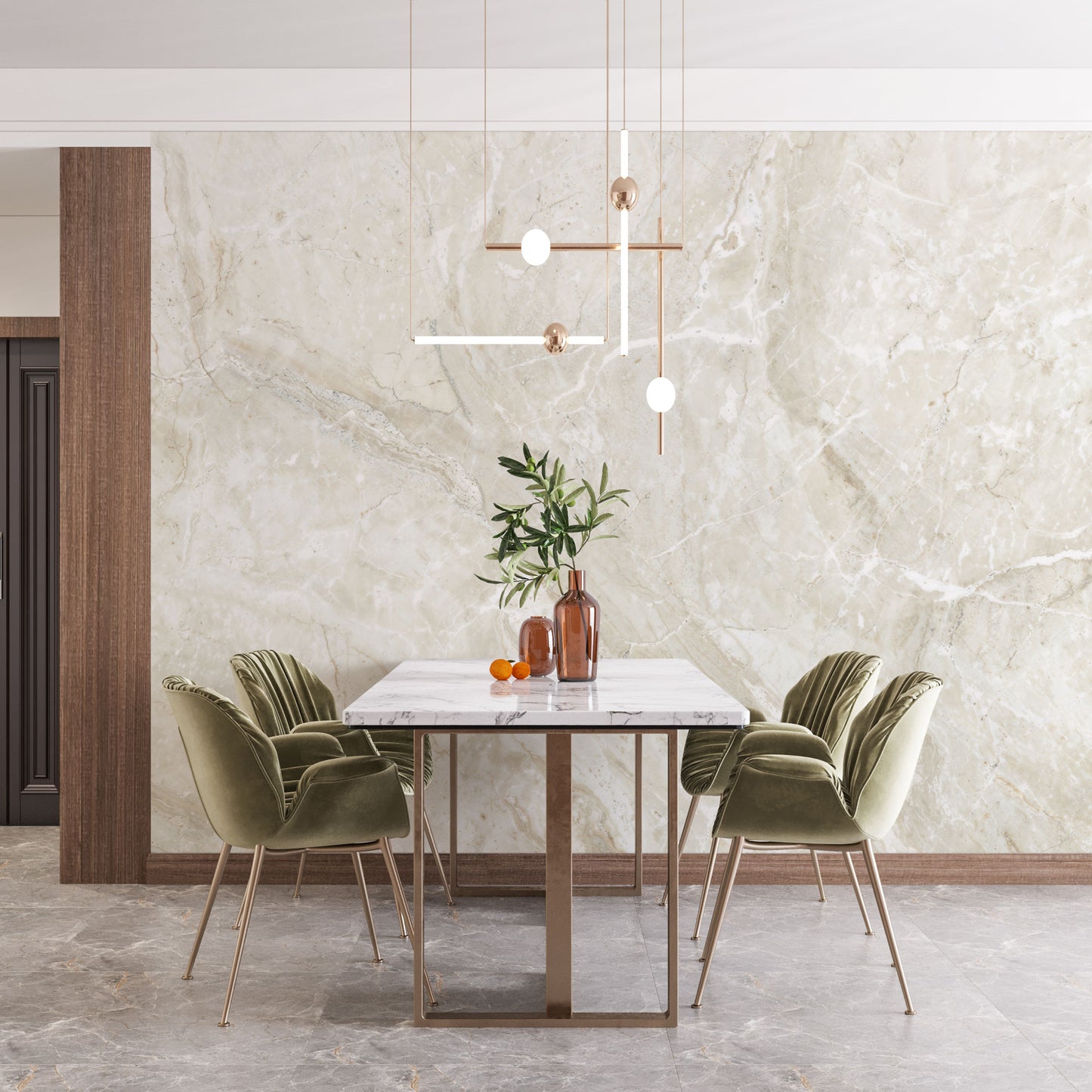 Photo Wallpaper Marble Stone pastel beige