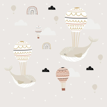 Kinder­tapete Wale und Luft­ballons