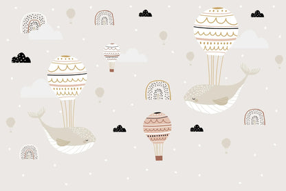 Kinder­tapete Wale und Luft­ballons