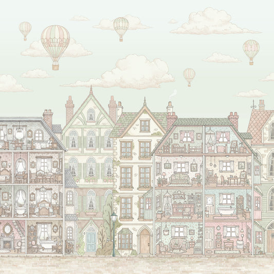 Kindertapete Puppenhaus