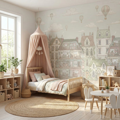 Children's wallpaper dollhouse