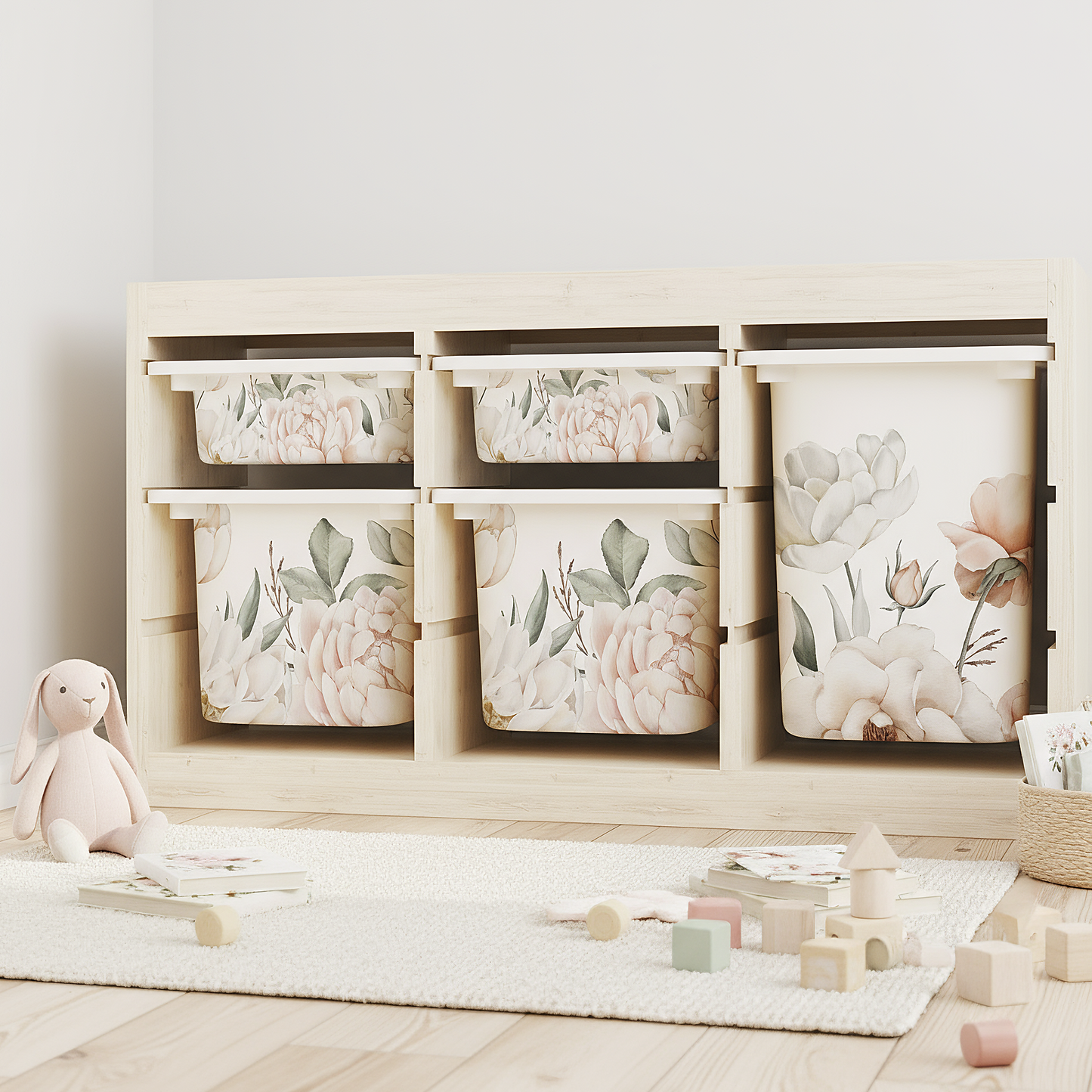 Möbelfolie für IKEA Trofast - Blush Bloom