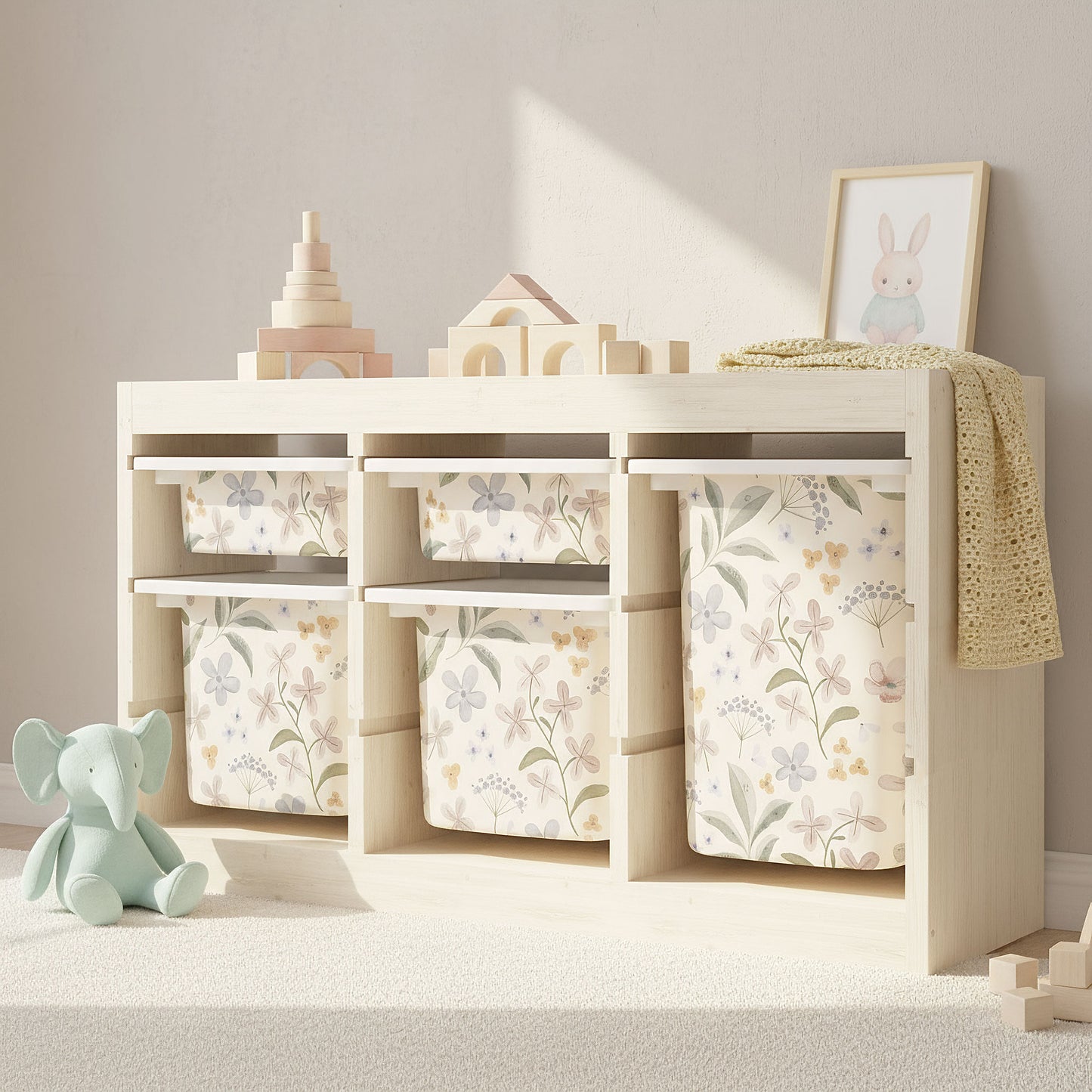 Möbelfolie für IKEA Trofast - Zarte Blütenwelt