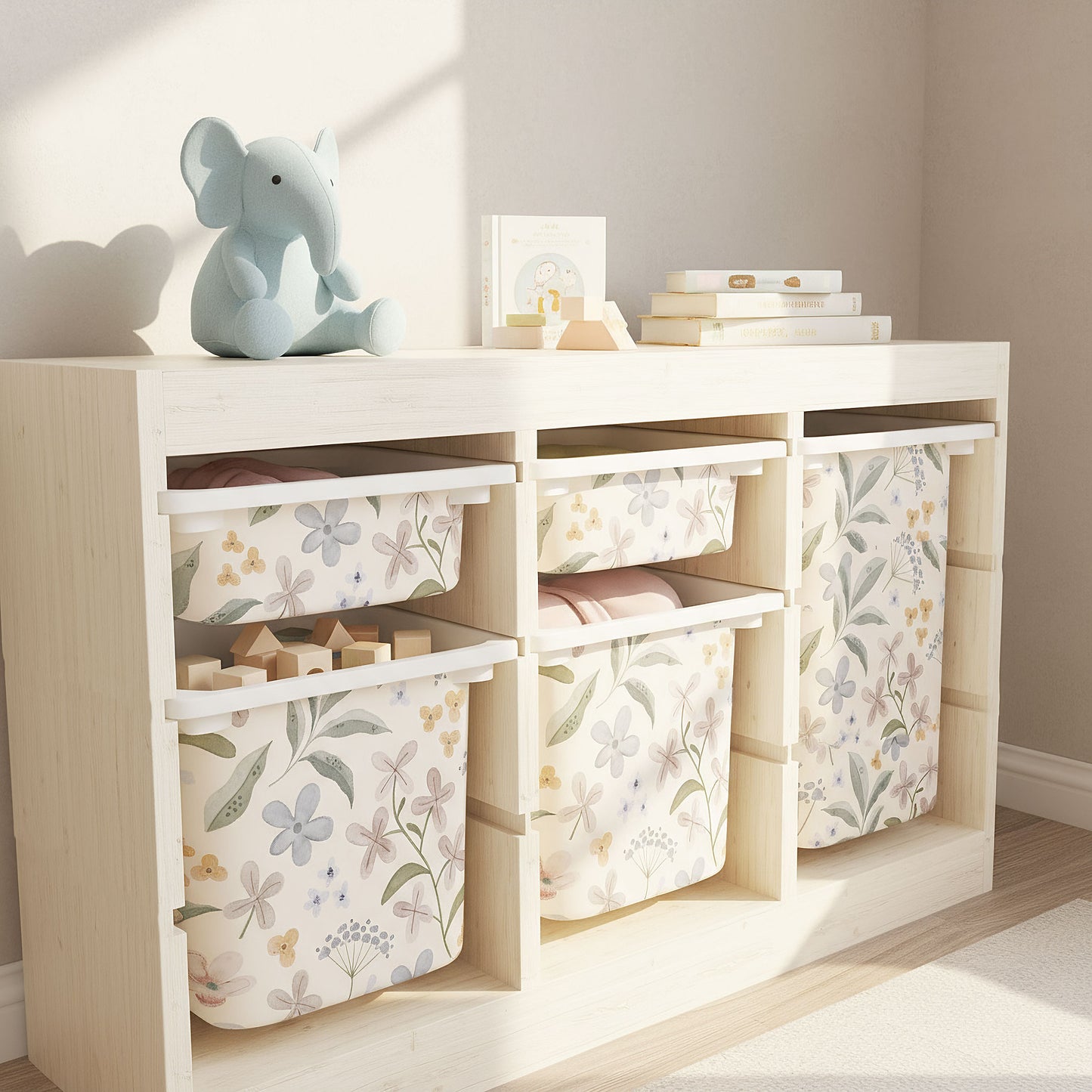 Möbelfolie für IKEA Trofast - Zarte Blütenwelt