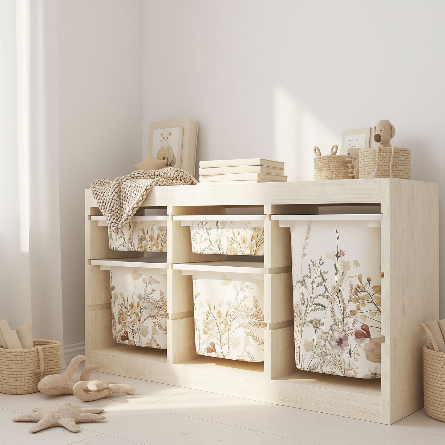 Möbelfolie für IKEA Trofast - Vintage Flower Border