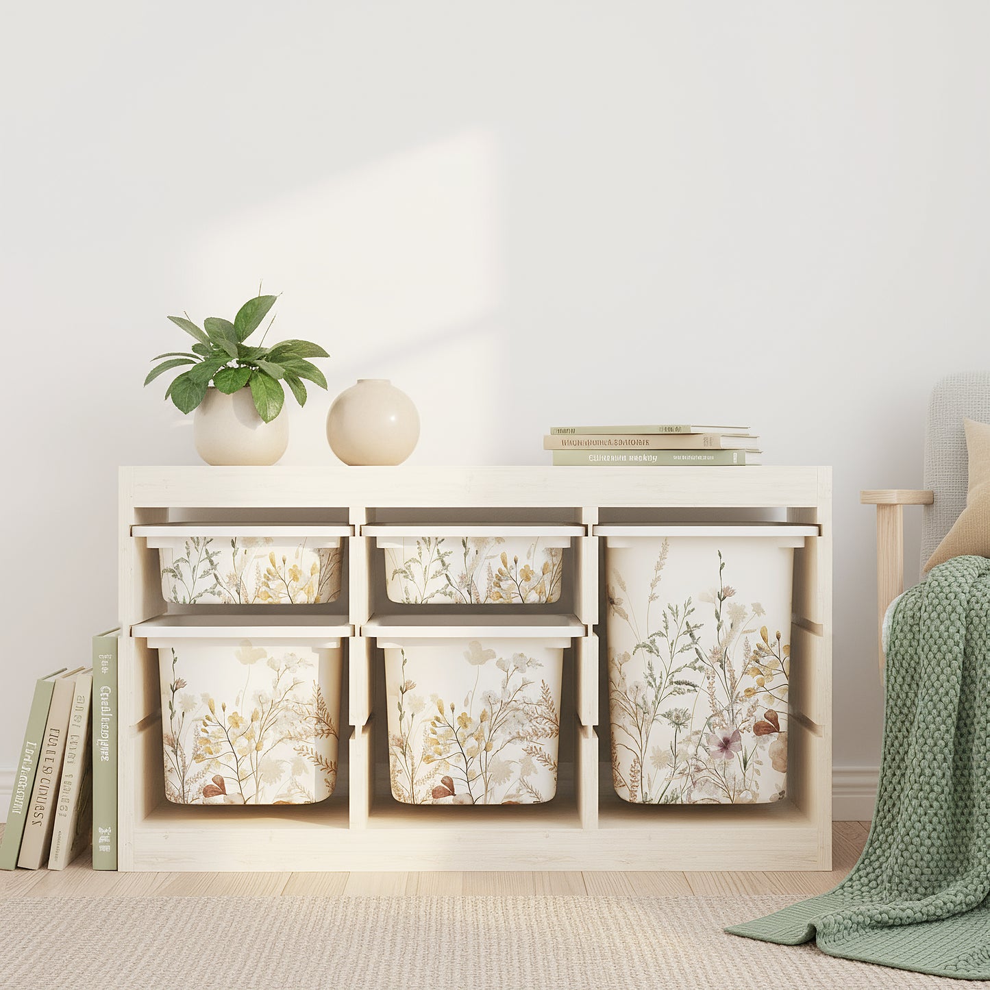 Möbelfolie für IKEA Trofast - Vintage Flower Border