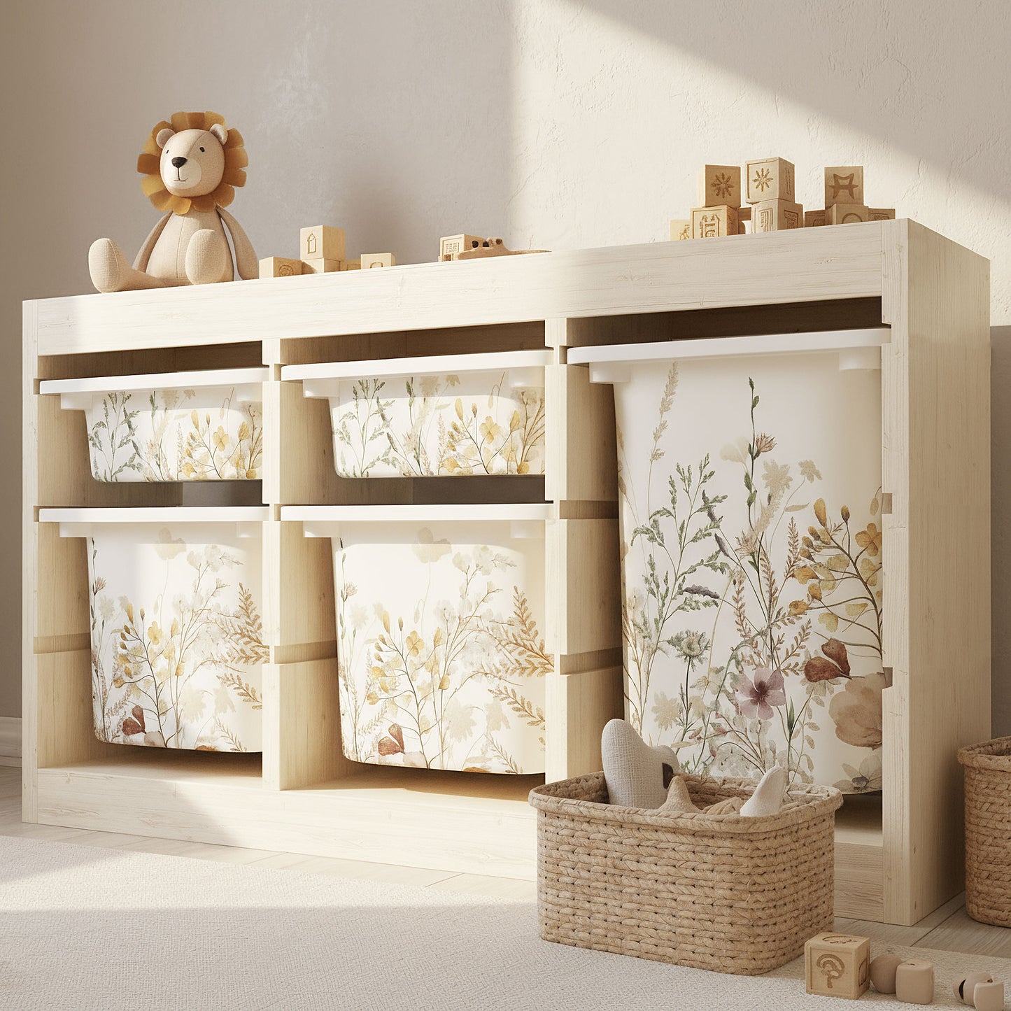 Möbelfolie für IKEA Trofast - Vintage Flower Border