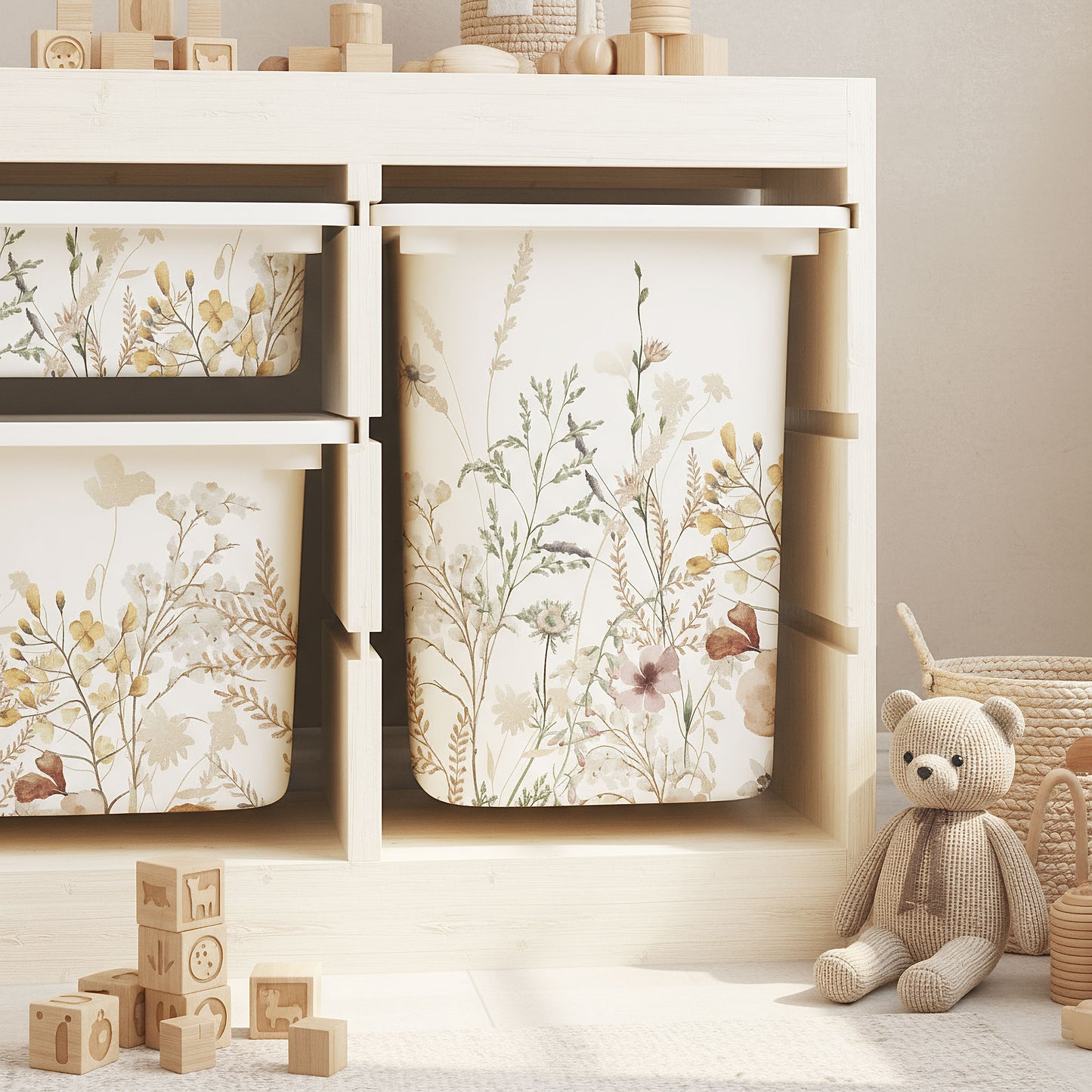 Möbelfolie für IKEA Trofast - Vintage Flower Border