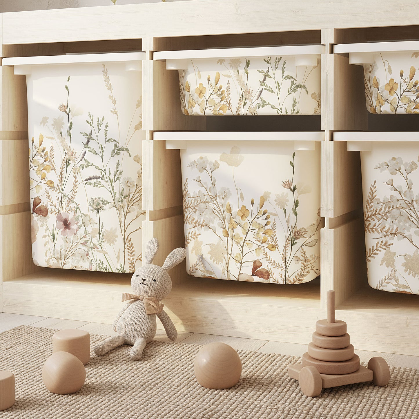 Möbelfolie für IKEA Trofast - Vintage Flower Border