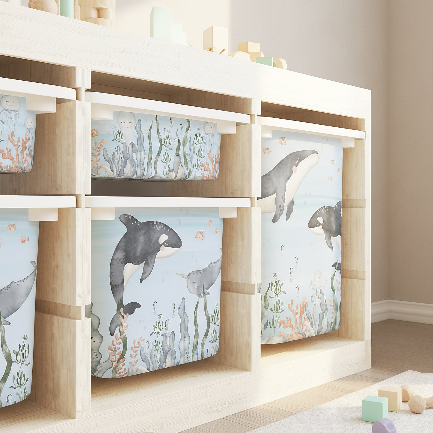 Möbelfolie für IKEA Trofast - Meeresboden