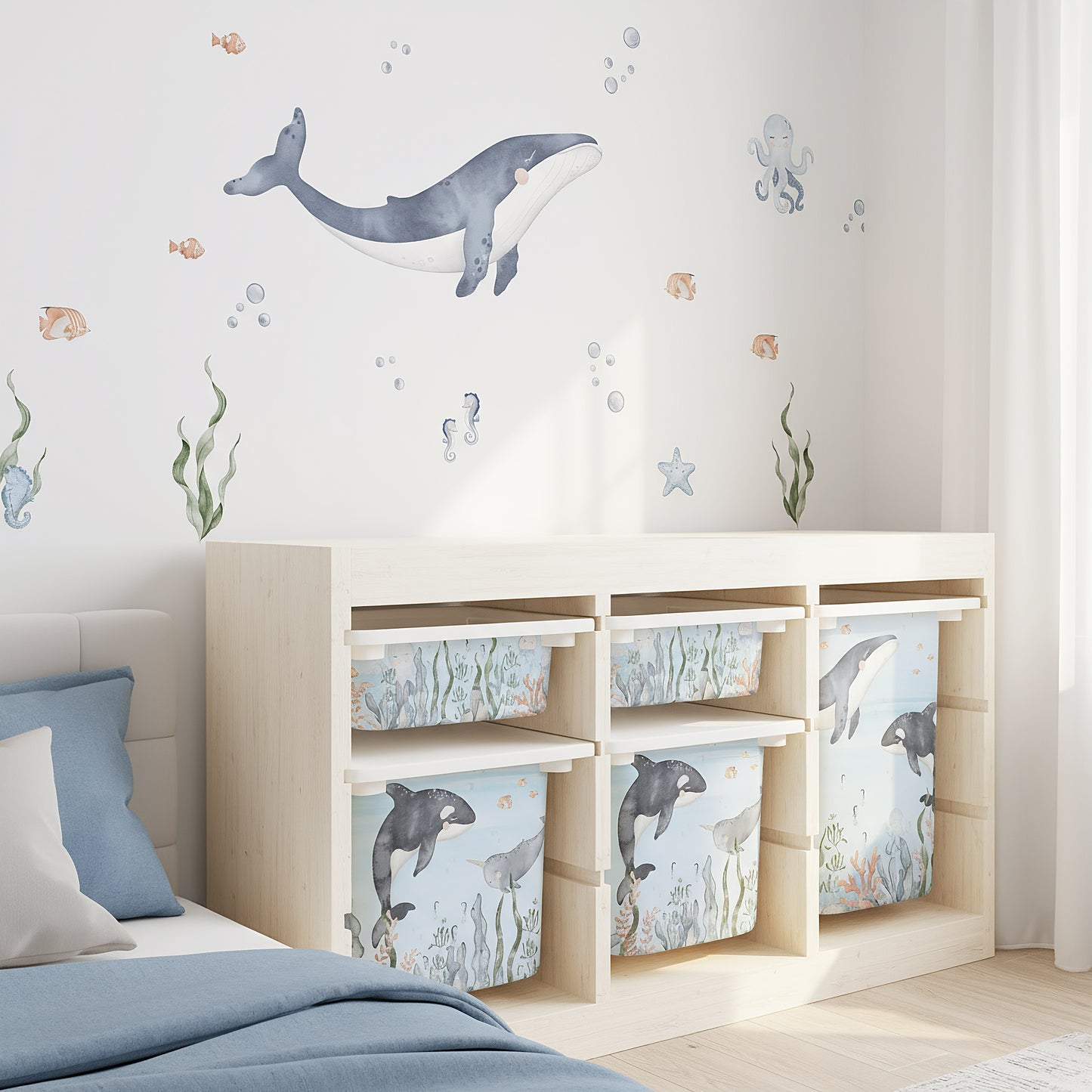 Möbelfolie für IKEA Trofast - Meeresboden