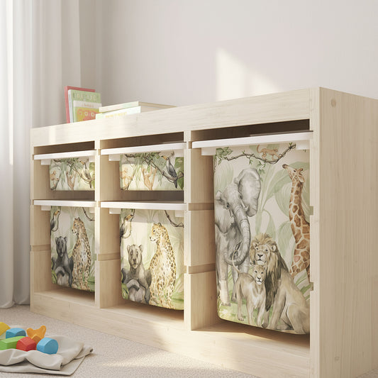 Möbelfolie für IKEA Trofast - Safari Aquarell