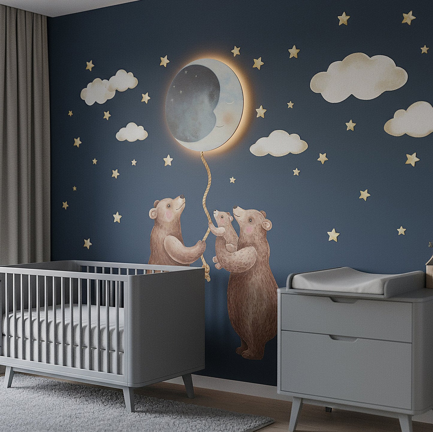 Wandsticker Mondbären