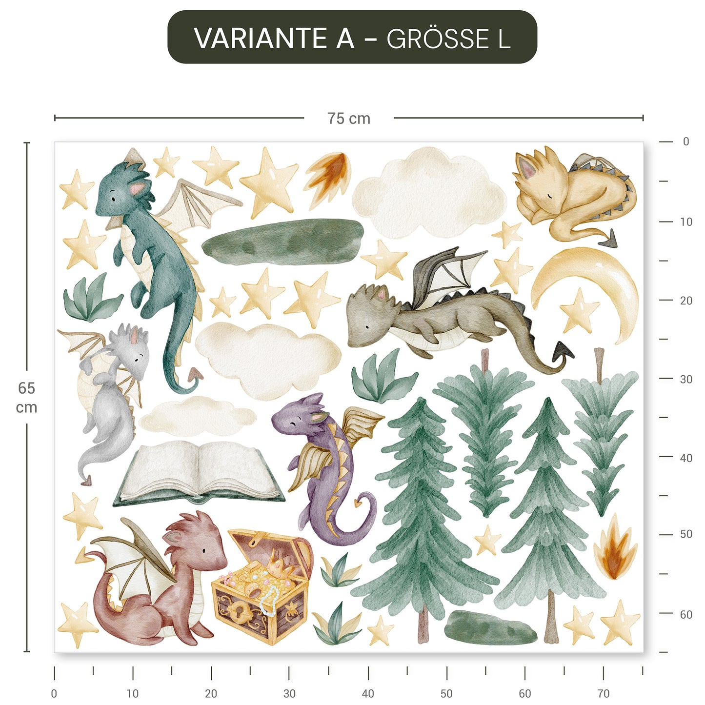 Wandsticker Drachenwald