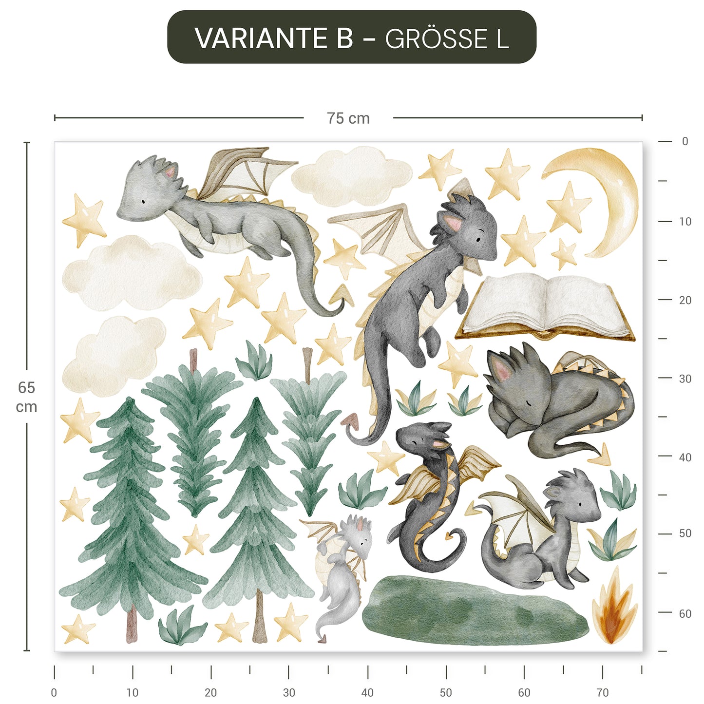 Wandsticker Drachenwald