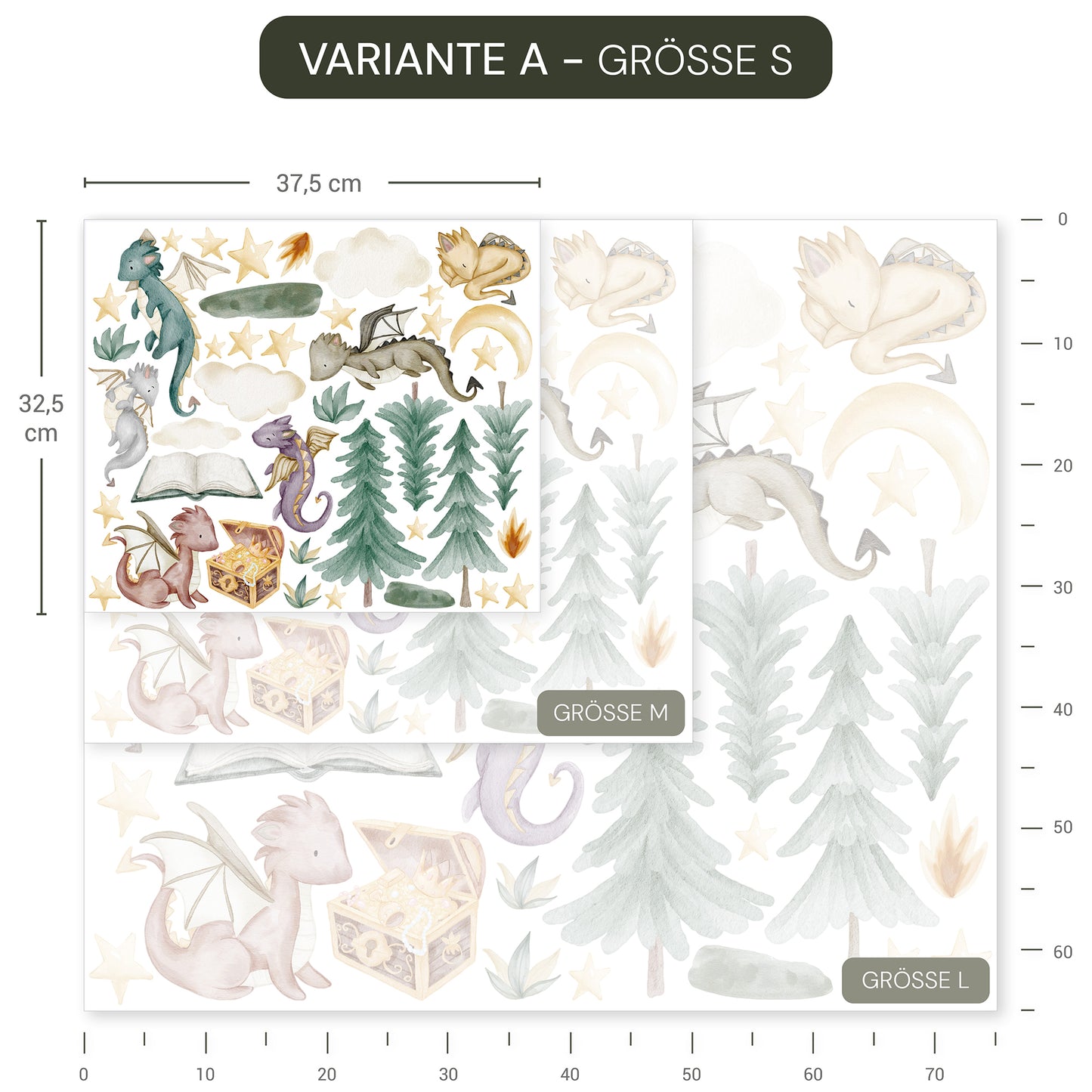 Wandsticker Drachenwald